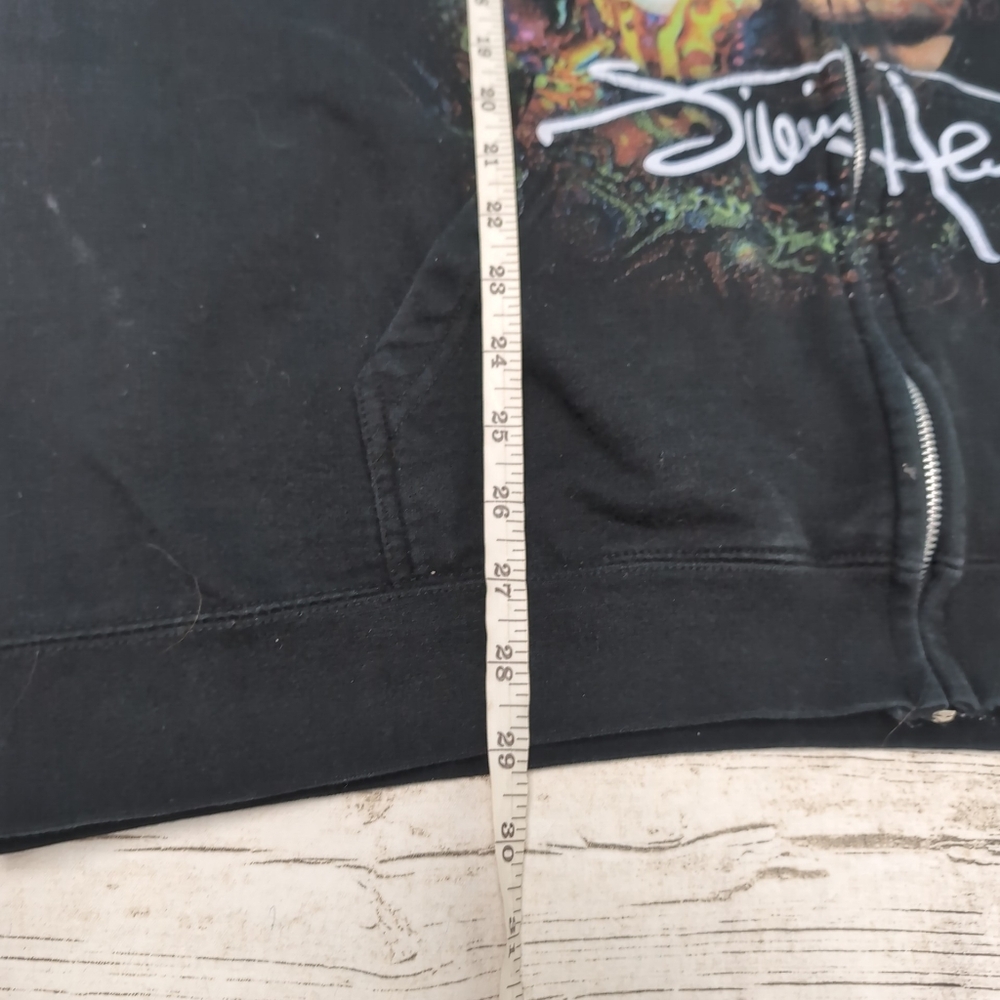 Liquid Blue Jimi Hendrix Angel Black Full Zip Hoodie - Picture 6 of 7